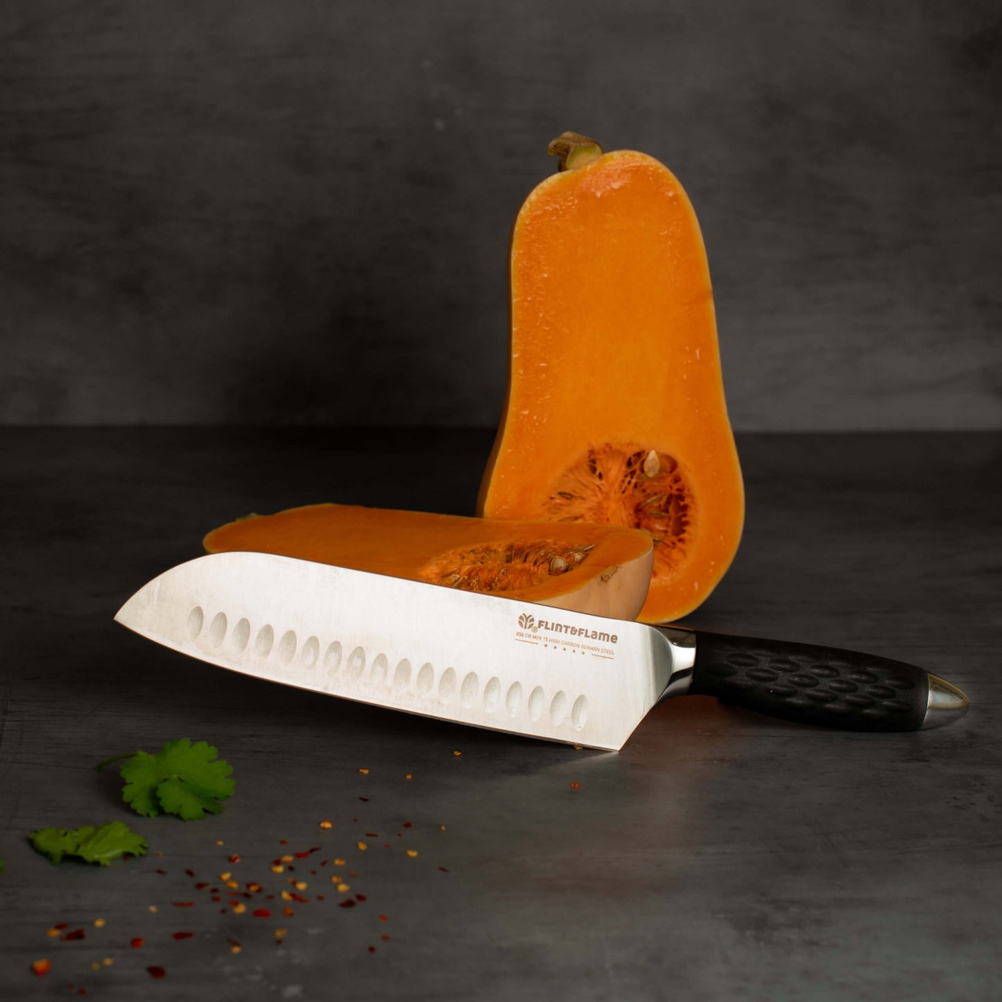 8″ PRO Series Santoku Knife With Lockable Blade Cover