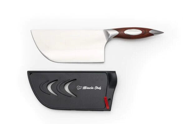 7″ Classic Series Curved Cleaver with Lockable Blade Cover
