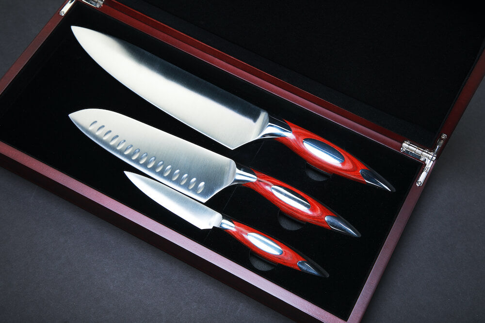 3pc Classic Series Chef Set In Wood Box