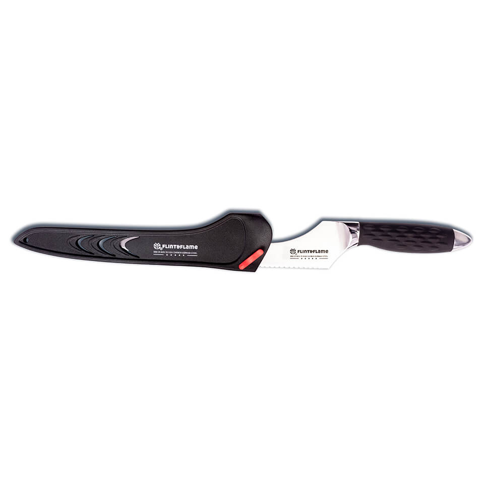 9″ PRO Series Offset Bread Knife With Lockable Blade Cover