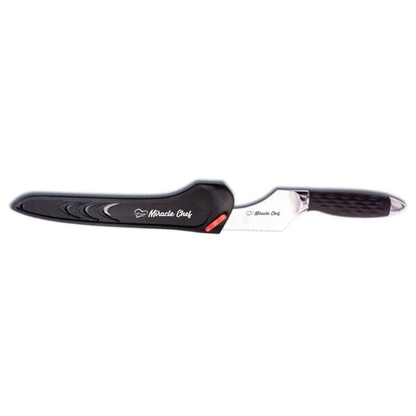 9″ PRO Series Offset Bread Knife With Lockable Blade Cover