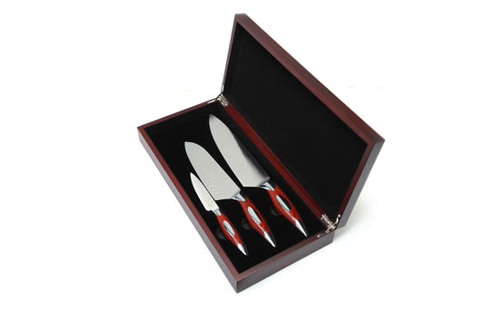 3pc Classic Series Chef Set In Wood Box