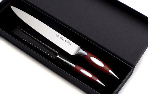 2pc Classic Series Carving Set In Wood Box